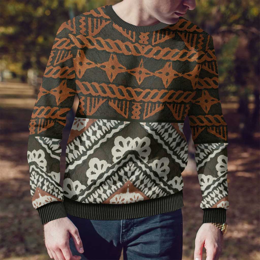 Bula Fiji Tapa Ugly Christmas Sweater Fijian Masi Vintage Vibes - Polynesian Pride