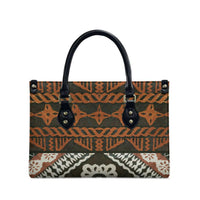 Bula Fiji Tapa Leather Bag Fijian Masi Vintage Vibes - Polynesian Pride