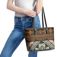 Bula Fiji Tapa Leather Tote Bag Fijian Masi Vintage Vibes - Polynesian Pride