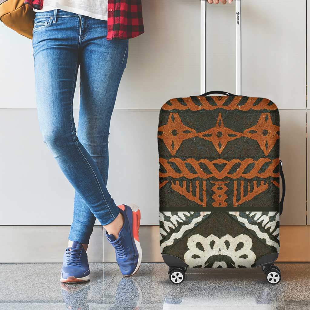 Bula Fiji Tapa Luggage Cover Fijian Masi Vintage Vibes - Polynesian Pride
