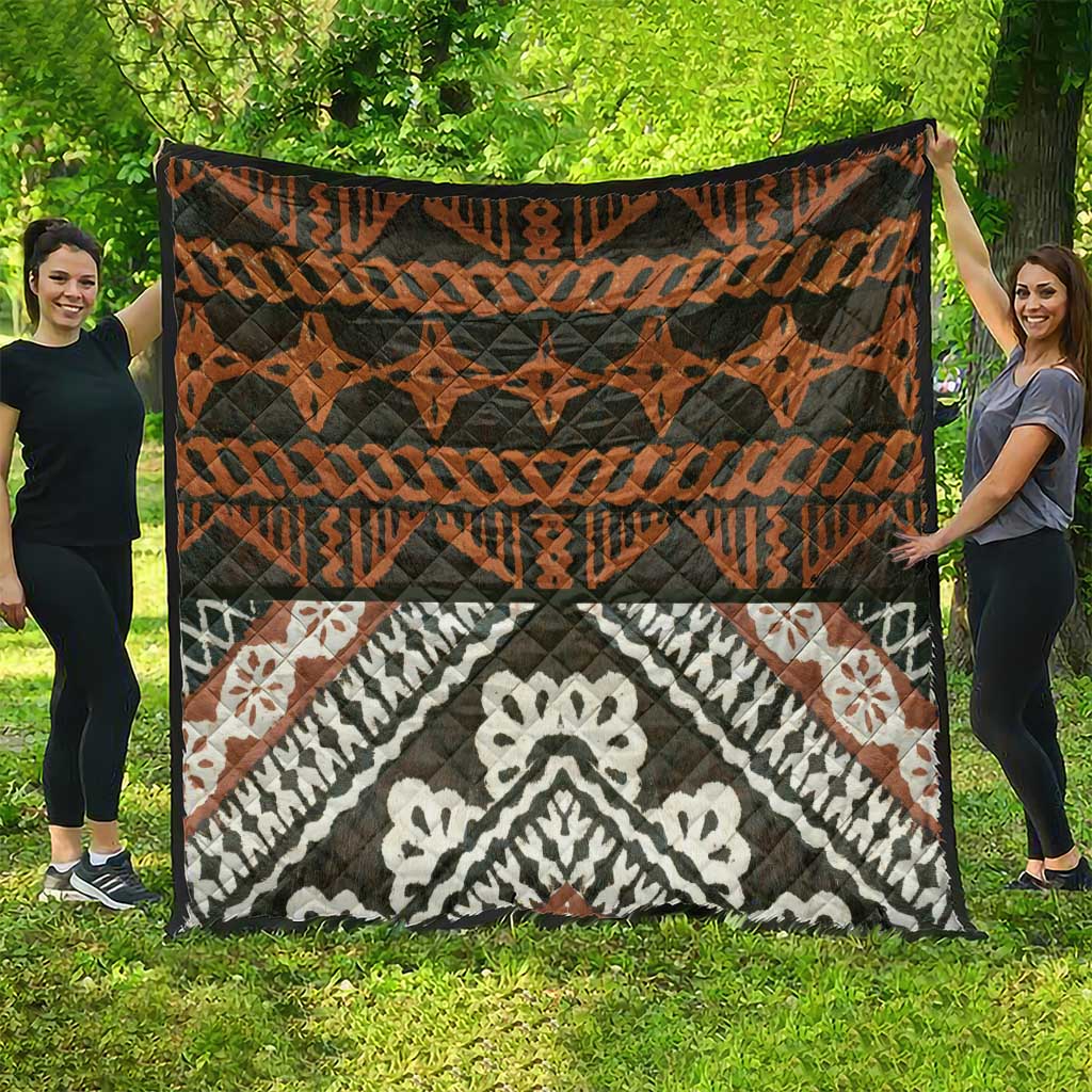 Bula Fiji Tapa Quilt Fijian Masi Vintage Vibes - Polynesian Pride
