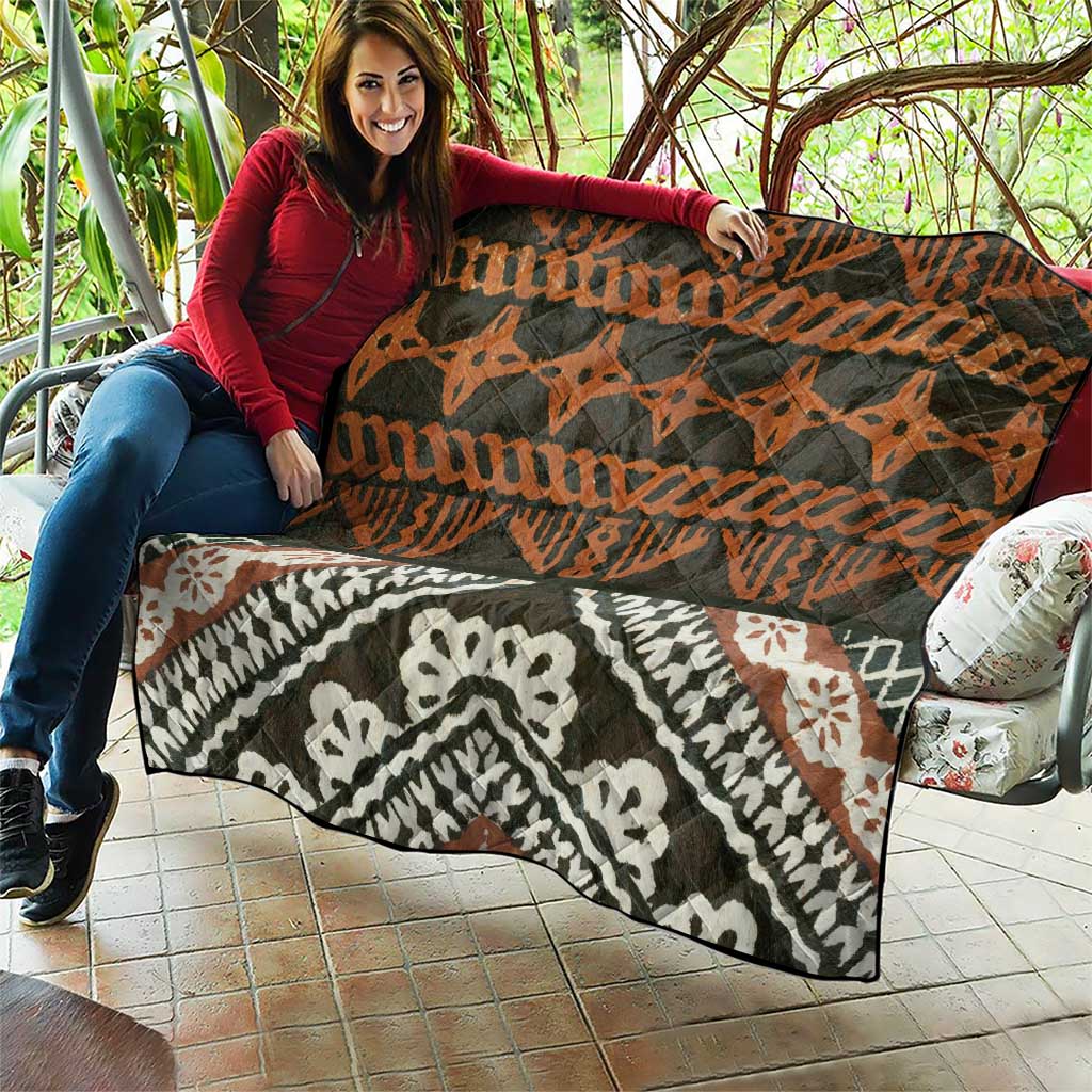 Bula Fiji Tapa Quilt Fijian Masi Vintage Vibes - Polynesian Pride