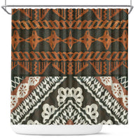 Bula Fiji Tapa Shower Curtain Fijian Masi Vintage Vibes - Polynesian Pride