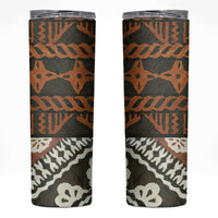 Bula Fiji Tapa Skinny Tumbler Fijian Masi Vintage Vibes - Polynesian Pride