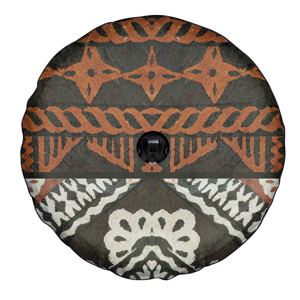 Bula Fiji Tapa Spare Tire Cover Fijian Masi Vintage Vibes - Polynesian Pride