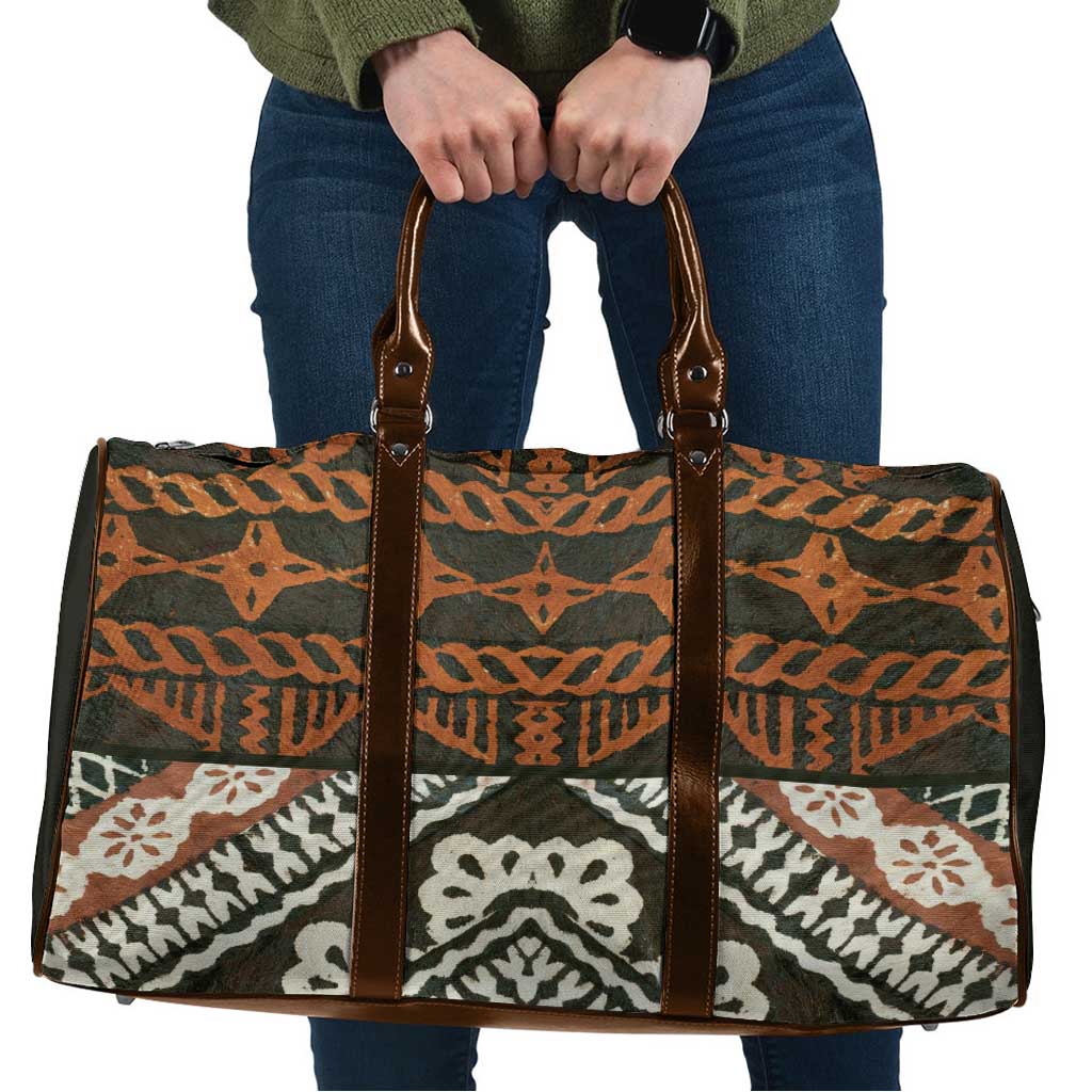 Bula Fiji Tapa Travel Bag Fijian Masi Vintage Vibes - Polynesian Pride