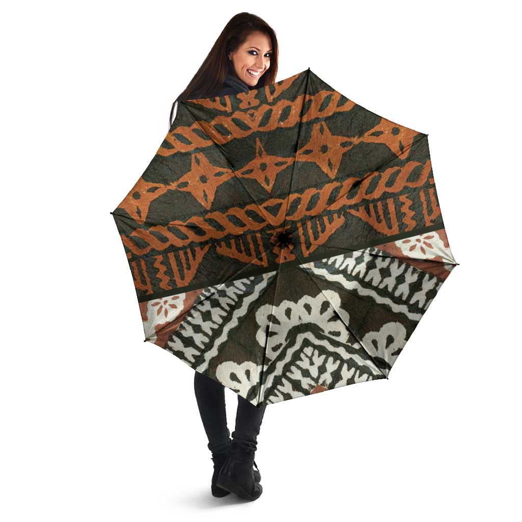 Bula Fiji Tapa Umbrella Fijian Masi Vintage Vibes - Polynesian Pride