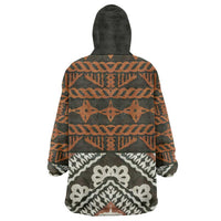 Bula Fiji Tapa Wearable Blanket Hoodie Fijian Masi Vintage Vibes - Polynesian Pride