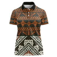 Bula Fiji Tapa Women Polo Shirt Fijian Masi Vintage Vibes - Polynesian Pride