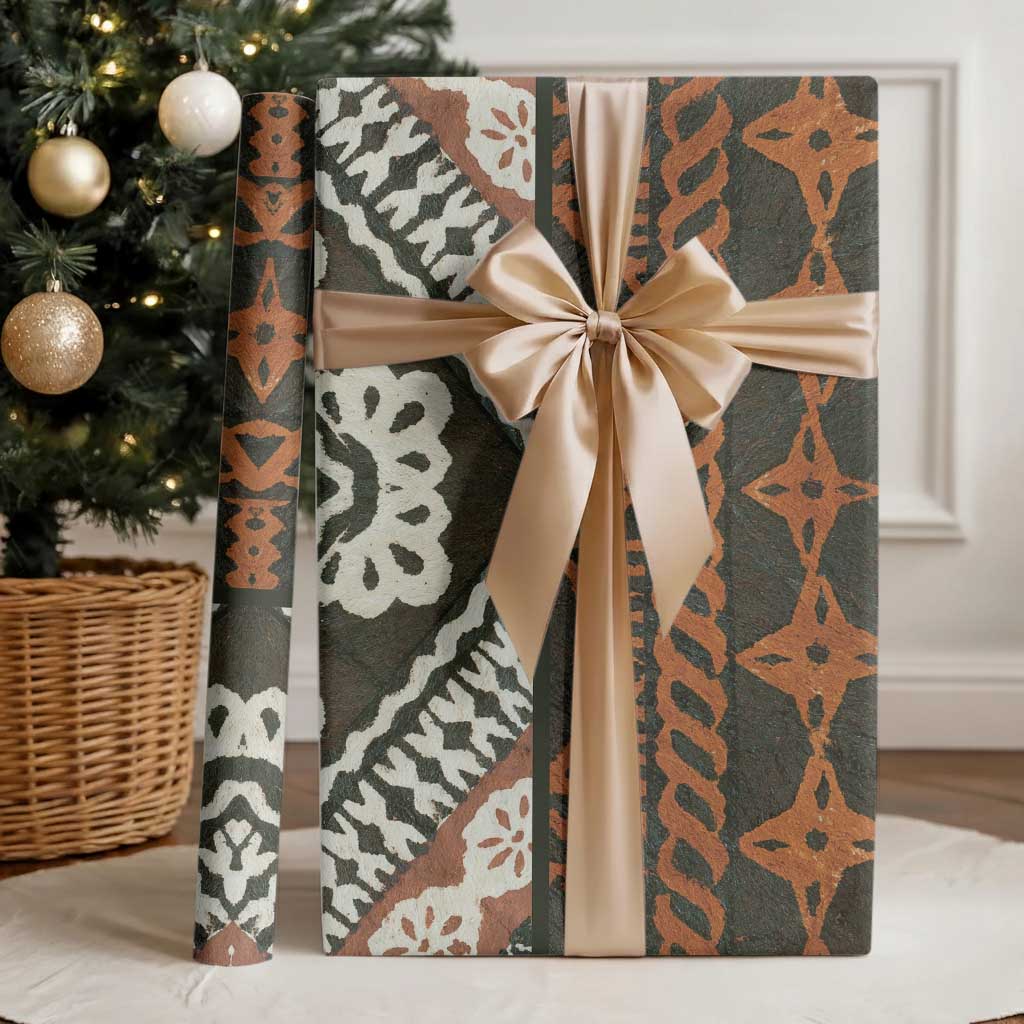 Bula Fiji Tapa Wrapping Paper Fijian Masi Vintage Vibes LT14 - Polynesian Pride
