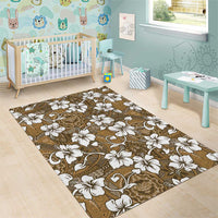 Kuvui Bula Fiji Area Rug Fijian Tapa Seamless Hibiscus - Polynesian Pride