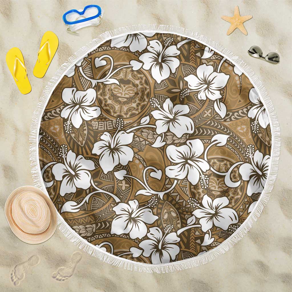 Kuvui Bula Fiji Beach Blanket Fijian Tapa Seamless Hibiscus - Polynesian Pride