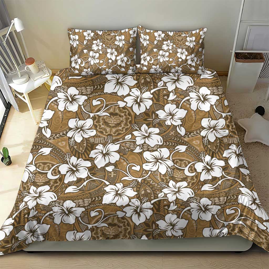 Kuvui Bula Fiji Bedding Set Fijian Tapa Seamless Hibiscus - Polynesian Pride