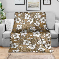 Kuvui Bula Fiji Blanket Fijian Tapa Seamless Hibiscus - Polynesian Pride