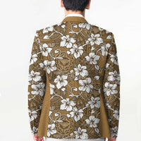 Kuvui Bula Fiji Blazer Fijian Tapa Seamless Hibiscus - Polynesian Pride