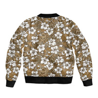 Kuvui Bula Fiji Bomber Jacket Fijian Tapa Seamless Hibiscus - Polynesian Pride