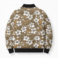 Kuvui Bula Fiji Bomber Puffer Jacket Fijian Tapa Seamless Hibiscus - Polynesian Pride