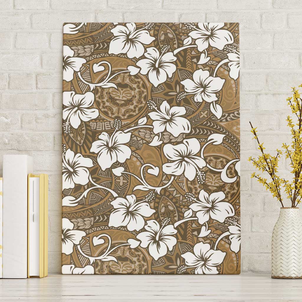 Kuvui Bula Fiji Canvas Wall Art Fijian Tapa Seamless Hibiscus - Polynesian Pride