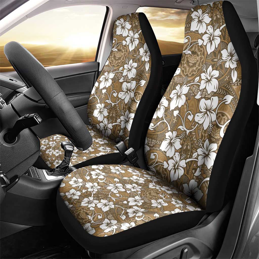 Kuvui Bula Fiji Car Seat Cover Fijian Tapa Seamless Hibiscus - Polynesian Pride