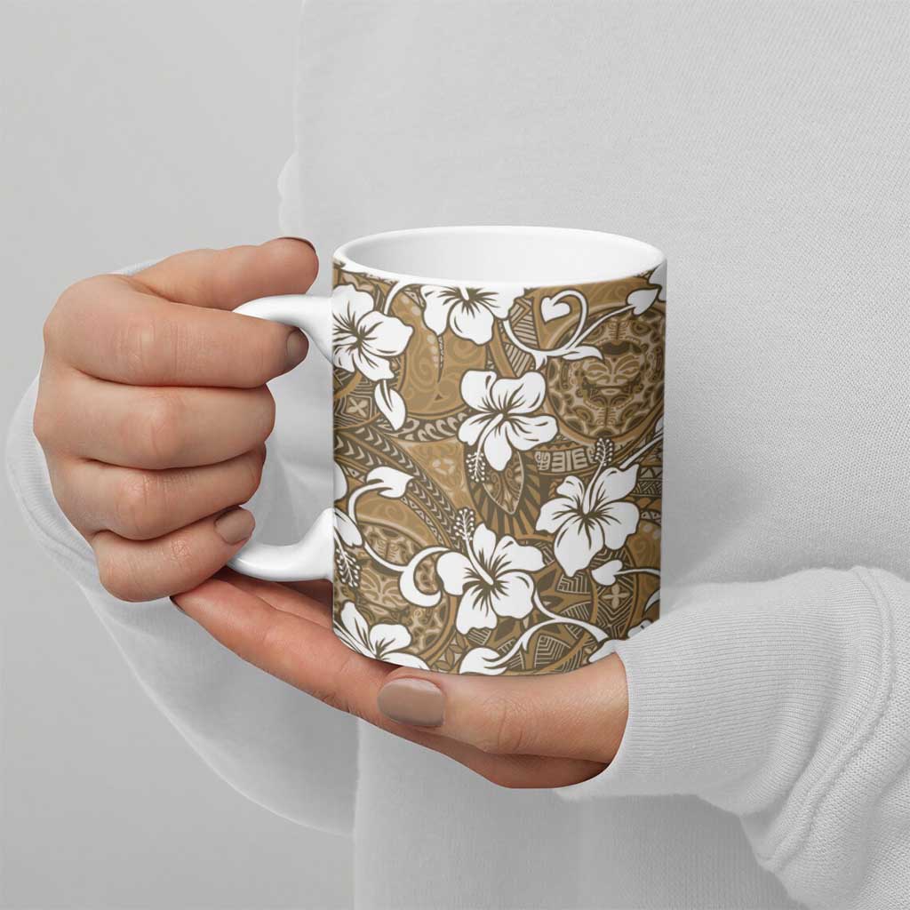 Kuvui Bula Fiji Ceramic Mug Fijian Tapa Seamless Hibiscus - Polynesian Pride