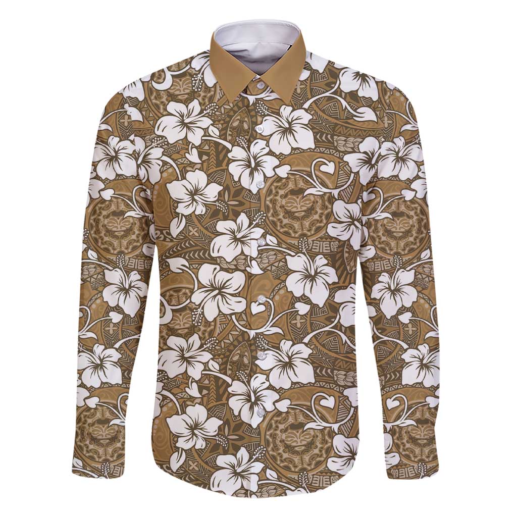 Kuvui Bula Fiji Family Matching Short Sleeve Bodycon Dress and Hawaiian Shirt Fijian Tapa Seamless Hibiscus - Polynesian Pride