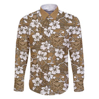 Kuvui Bula Fiji Family Matching Short Sleeve Bodycon Dress and Hawaiian Shirt Fijian Tapa Seamless Hibiscus - Polynesian Pride