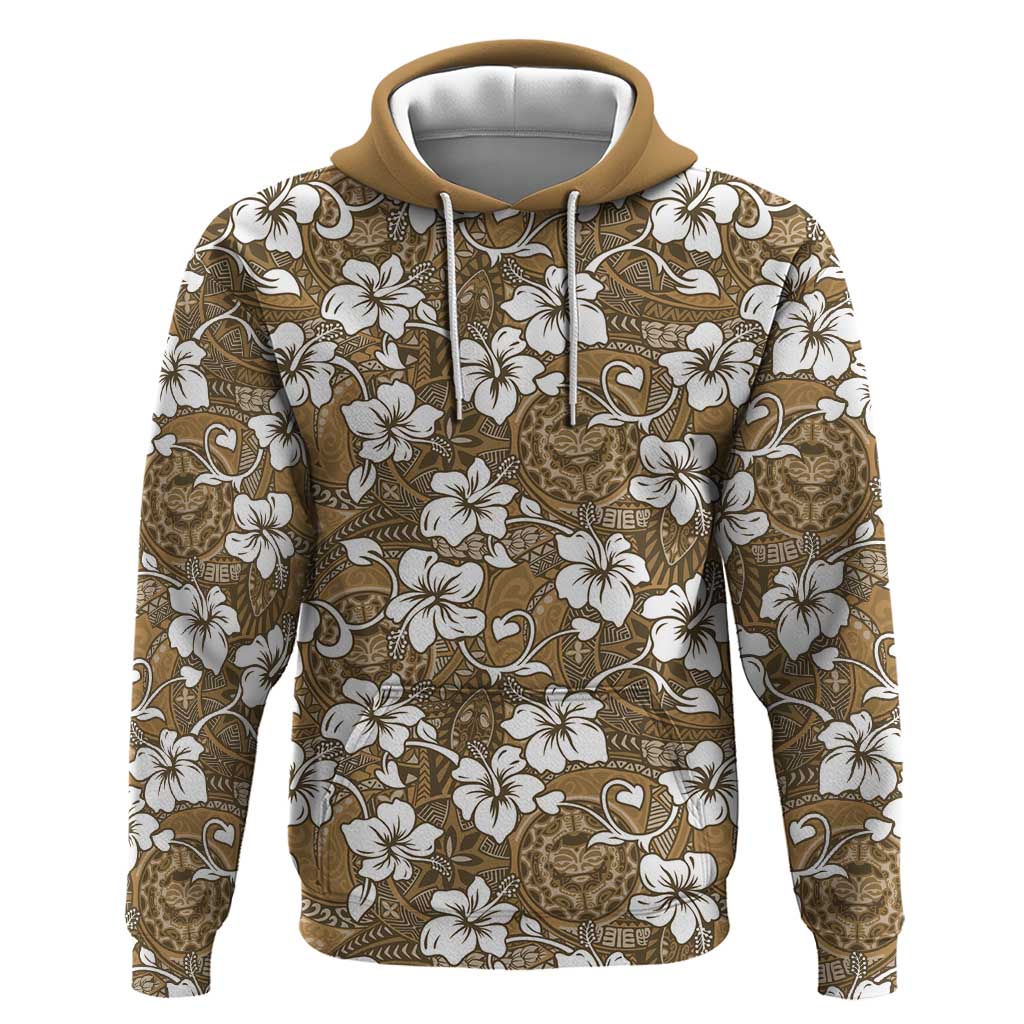 Kuvui Bula Fiji Hoodie Fijian Tapa Seamless Hibiscus - Polynesian Pride