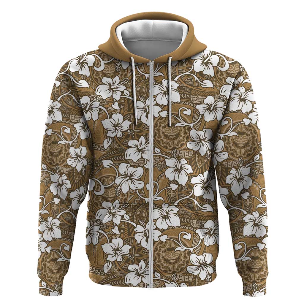 Kuvui Bula Fiji Hoodie Fijian Tapa Seamless Hibiscus - Polynesian Pride