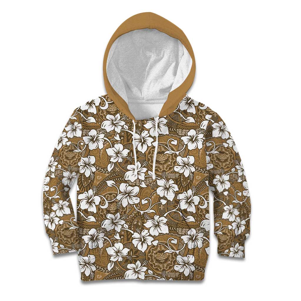 Kuvui Bula Fiji Kid Hoodie Fijian Tapa Seamless Hibiscus - Polynesian Pride