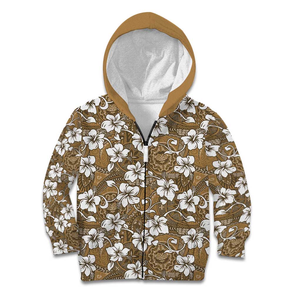 Kuvui Bula Fiji Kid Hoodie Fijian Tapa Seamless Hibiscus - Polynesian Pride