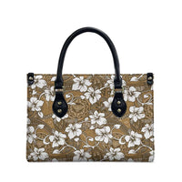 Kuvui Bula Fiji Leather Bag Fijian Tapa Seamless Hibiscus - Polynesian Pride