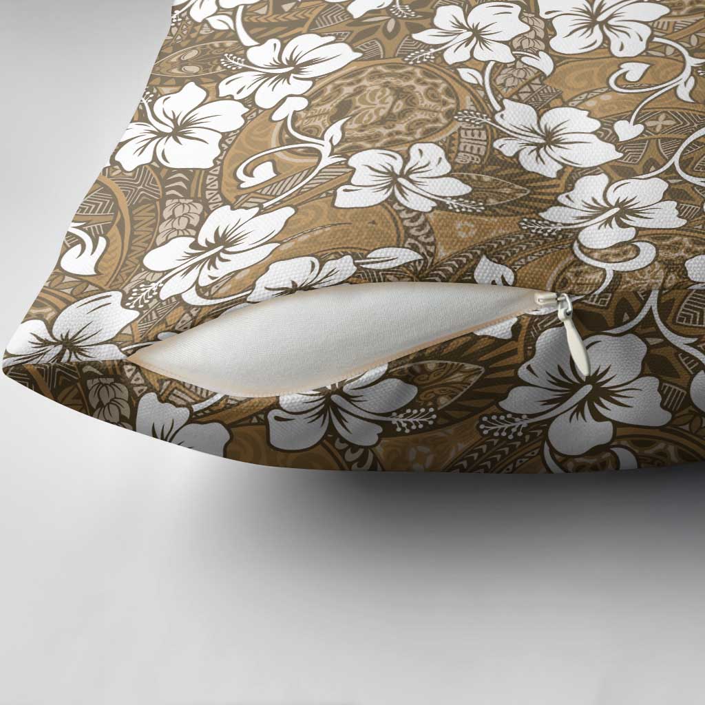 Kuvui Bula Fiji Pillow Cover Fijian Tapa Seamless Hibiscus - Polynesian Pride