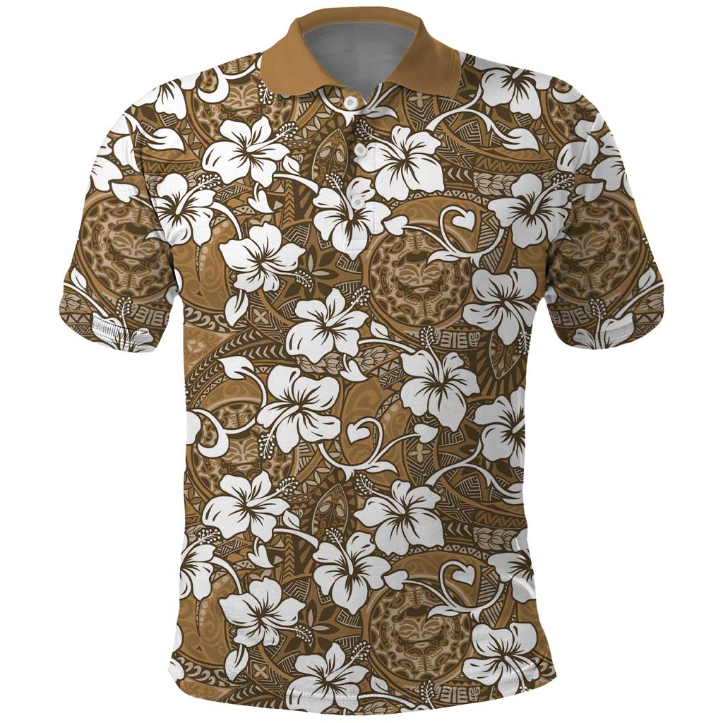 Kuvui Bula Fiji Polo Shirt Fijian Tapa Seamless Hibiscus - Polynesian Pride