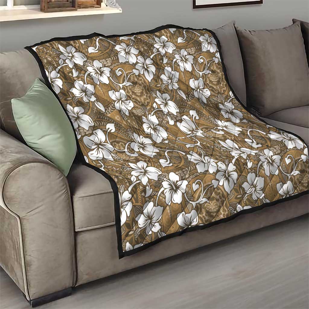 Kuvui Bula Fiji Quilt Fijian Tapa Seamless Hibiscus - Polynesian Pride