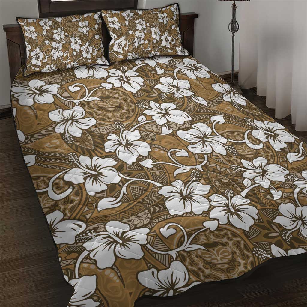Kuvui Bula Fiji Quilt Bed Set Fijian Tapa Seamless Hibiscus - Polynesian Pride
