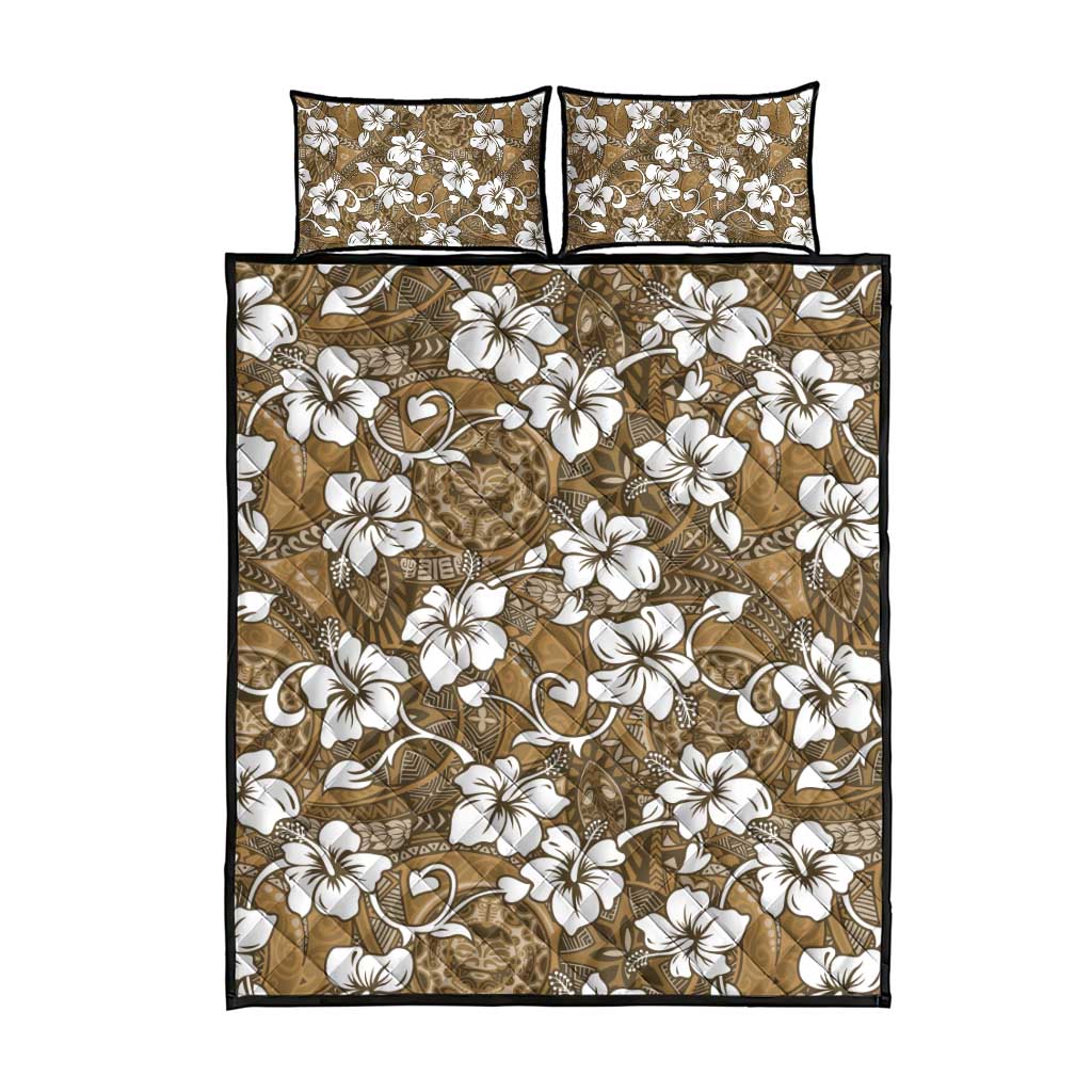 Kuvui Bula Fiji Quilt Bed Set Fijian Tapa Seamless Hibiscus - Polynesian Pride
