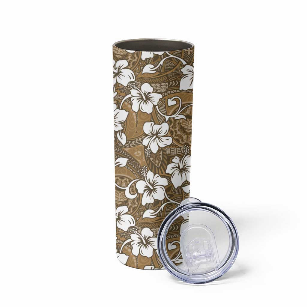 Kuvui Bula Fiji Skinny Tumbler Fijian Tapa Seamless Hibiscus - Polynesian Pride