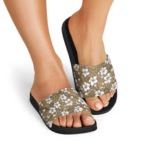Kuvui Bula Fiji Slide Sandals Fijian Tapa Seamless Hibiscus LT14 - Polynesian Pride