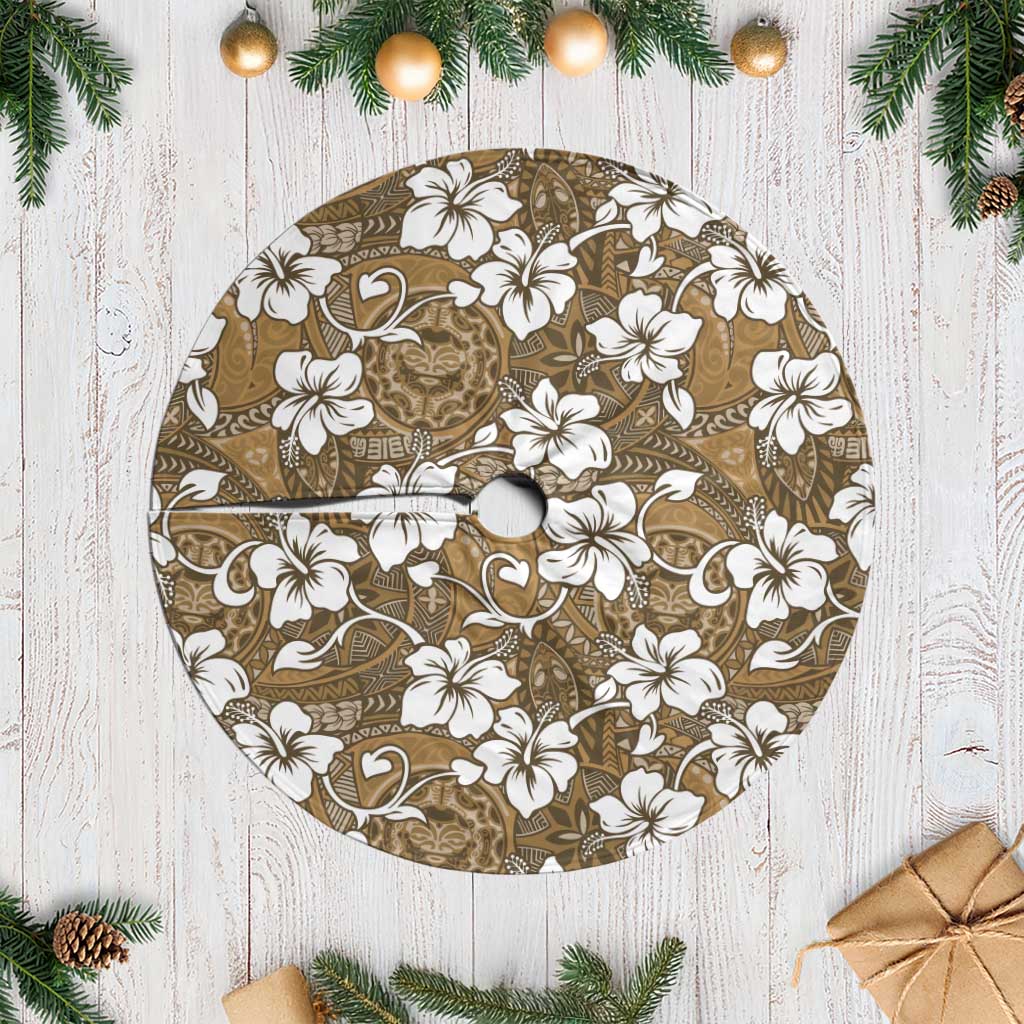 Kuvui Bula Fiji Tree Skirt Fijian Tapa Seamless Hibiscus - Polynesian Pride