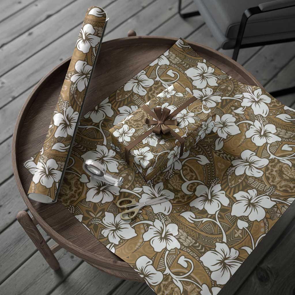 Kuvui Bula Fiji Wrapping Paper Fijian Tapa Seamless Hibiscus LT14 - Polynesian Pride