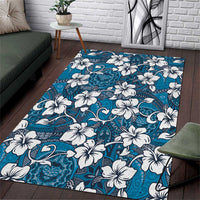 Karakarawa Bula Fiji Area Rug Fijian Tapa Seamless Hibiscus - Polynesian Pride