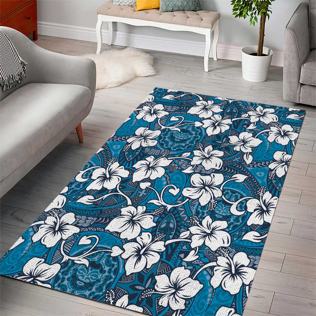 Karakarawa Bula Fiji Area Rug Fijian Tapa Seamless Hibiscus - Polynesian Pride