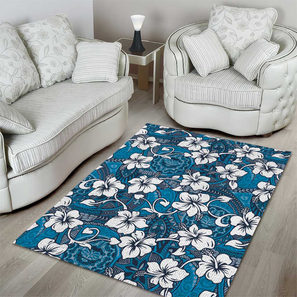 Karakarawa Bula Fiji Area Rug Fijian Tapa Seamless Hibiscus - Polynesian Pride