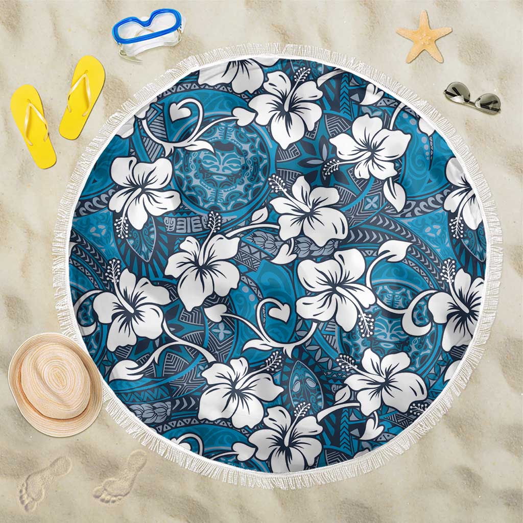Karakarawa Bula Fiji Beach Blanket Fijian Tapa Seamless Hibiscus - Polynesian Pride