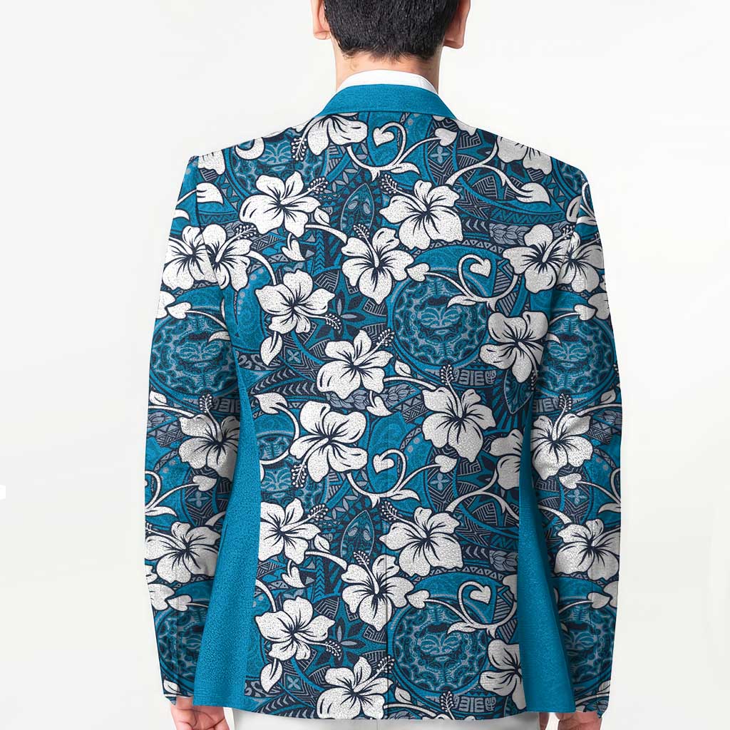 Karakarawa Bula Fiji Blazer Fijian Tapa Seamless Hibiscus - Polynesian Pride