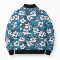 Karakarawa Bula Fiji Bomber Puffer Jacket Fijian Tapa Seamless Hibiscus - Polynesian Pride
