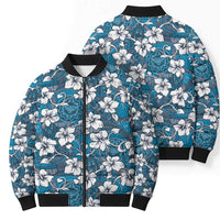 Karakarawa Bula Fiji Bomber Puffer Jacket Fijian Tapa Seamless Hibiscus - Polynesian Pride