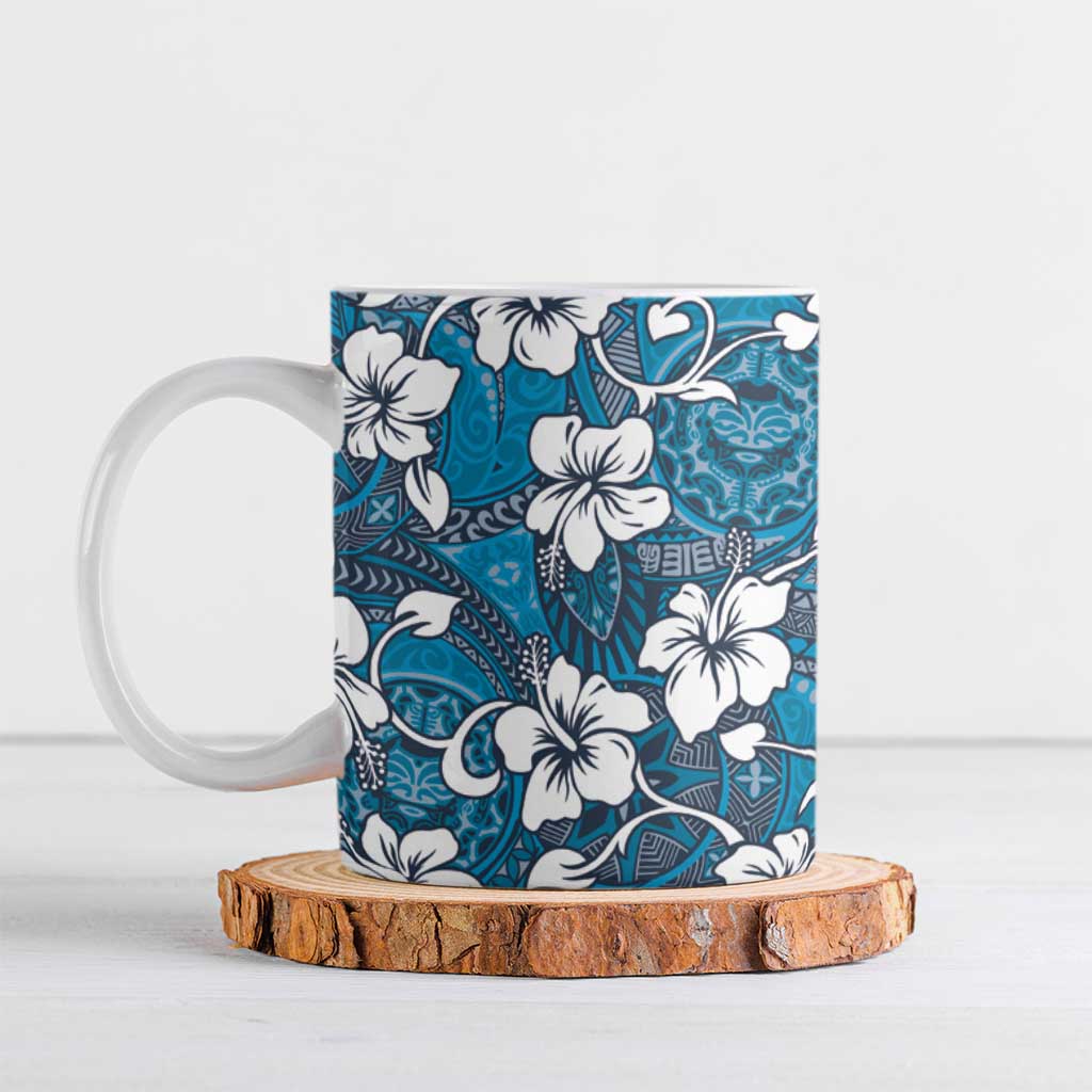 Karakarawa Bula Fiji Ceramic Mug Fijian Tapa Seamless Hibiscus - Polynesian Pride