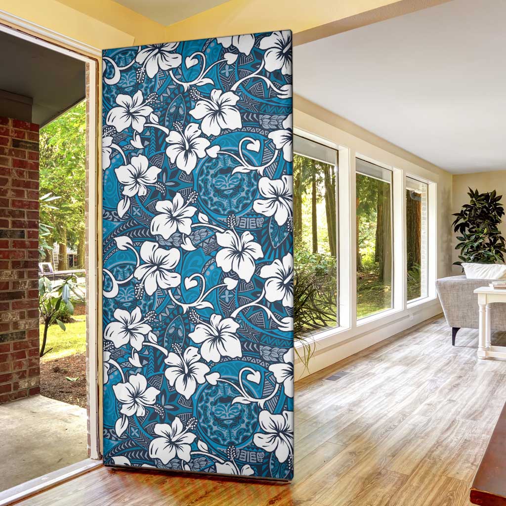 Karakarawa Bula Fiji Door Cover Fijian Tapa Seamless Hibiscus - Polynesian Pride