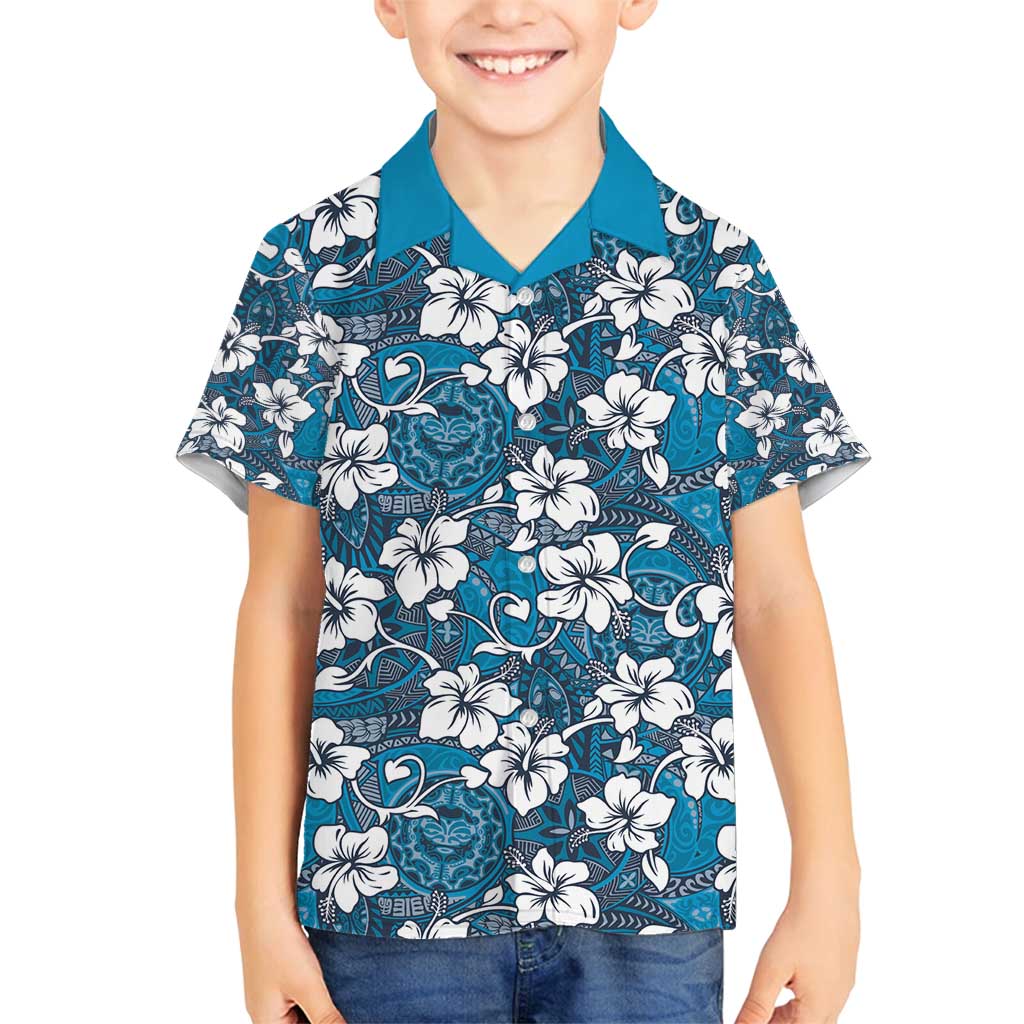 Karakarawa Bula Fiji Family Matching Long Sleeve Bodycon Dress and Hawaiian Shirt Fijian Tapa Seamless Hibiscus - Polynesian Pride